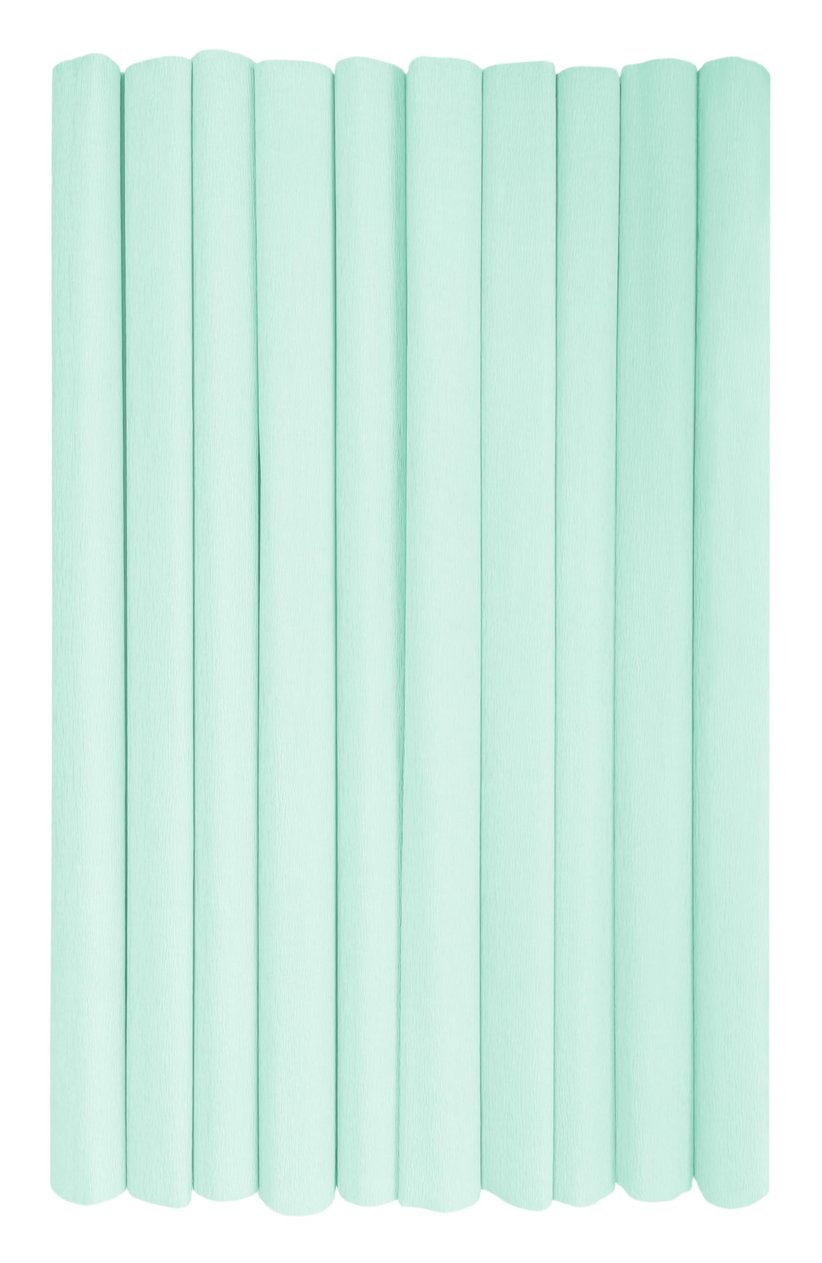 Interdruk - Crepe Paper Rolls for Kids, DIY and Decorations - Pack of 10 Reels (50cm x 200cm, 28g/m2) - 38 Pastel Mint Green