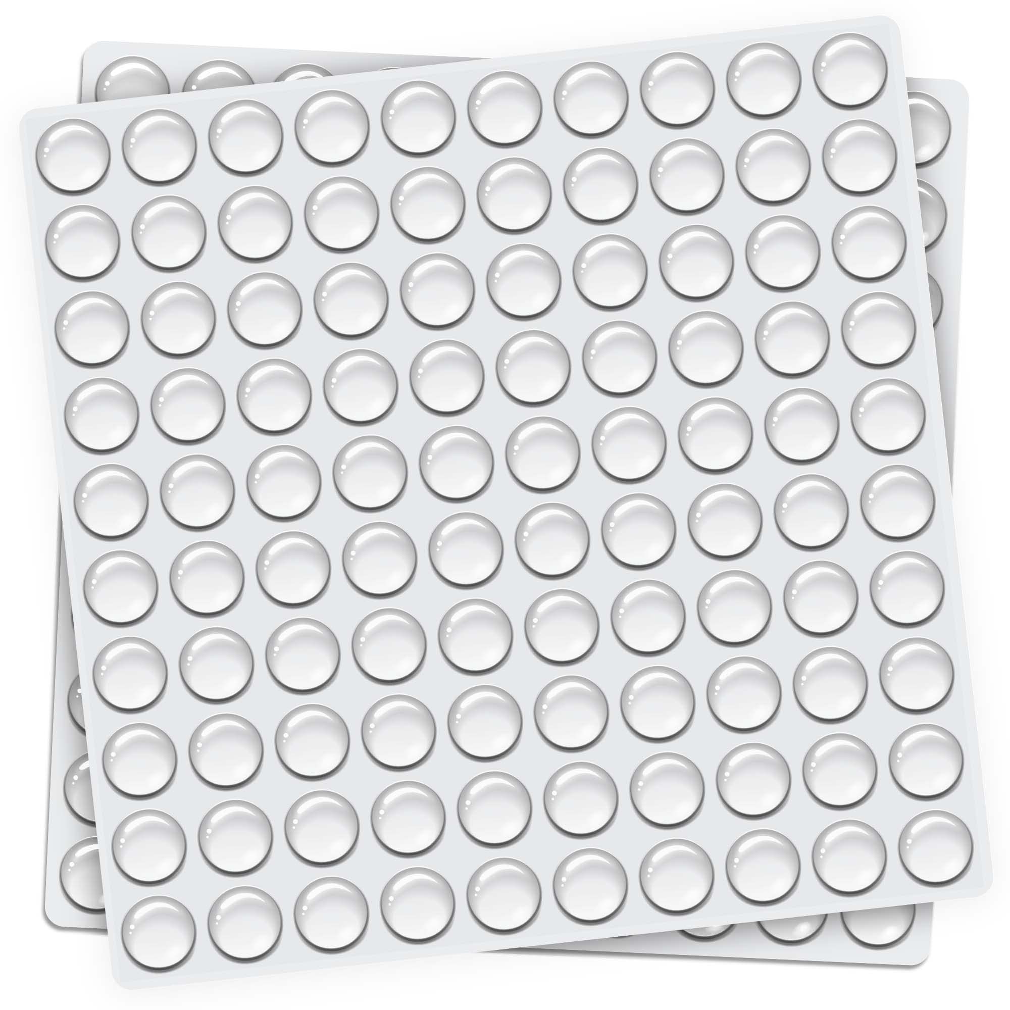 Dampone Cabinet Door Rubber Bumpers 200 Pcs Self Adhesive Sound Dampening Clear Bumper Pads for Drawers, Table Tops, Cupboard, Picture Frames, Glassware and Furniture (Hemispherical)