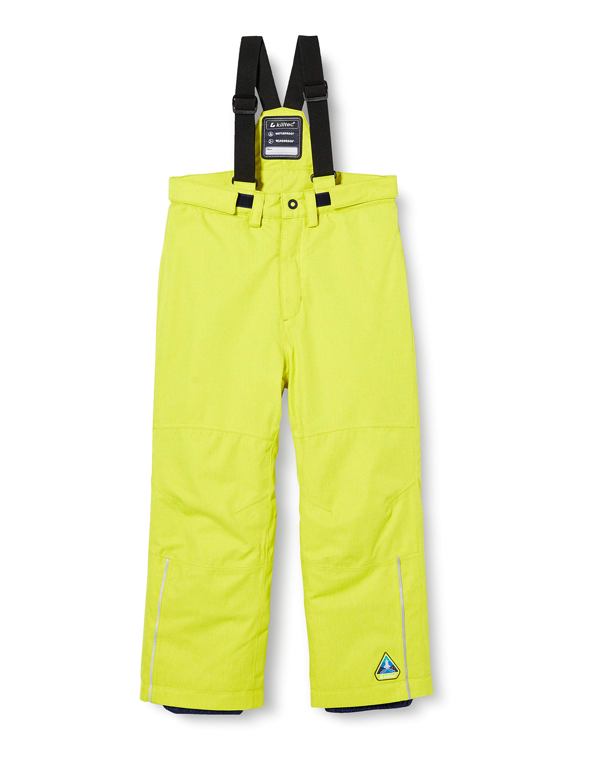 Killtec Jordiny Children's Mini Functional Trousers with Straps and Snow Guard, Lime, 86/92