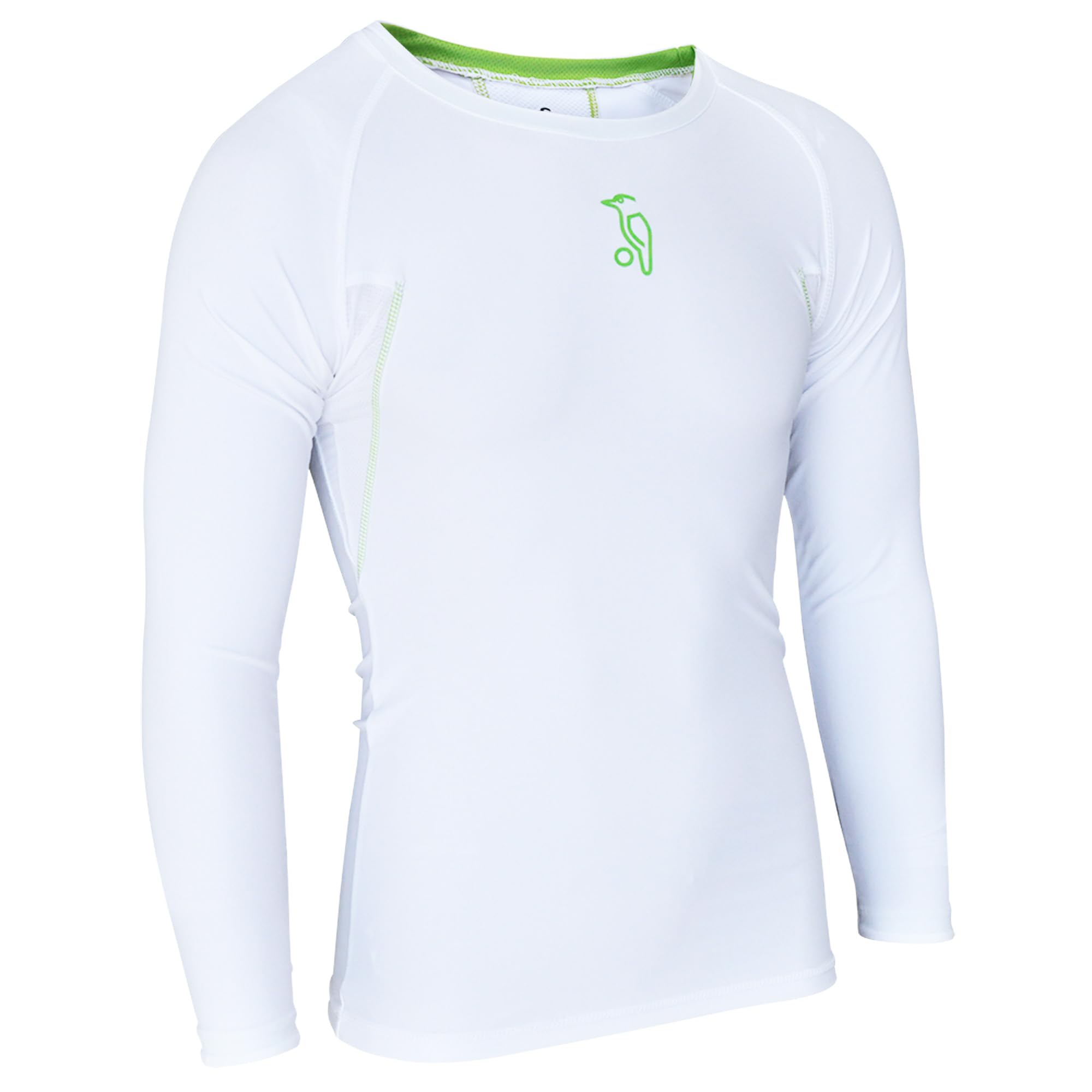 Kookaburra Unisex Youth Kb Compression Power Cricket Skin Fit Top, White/Green, 14 Years UK
