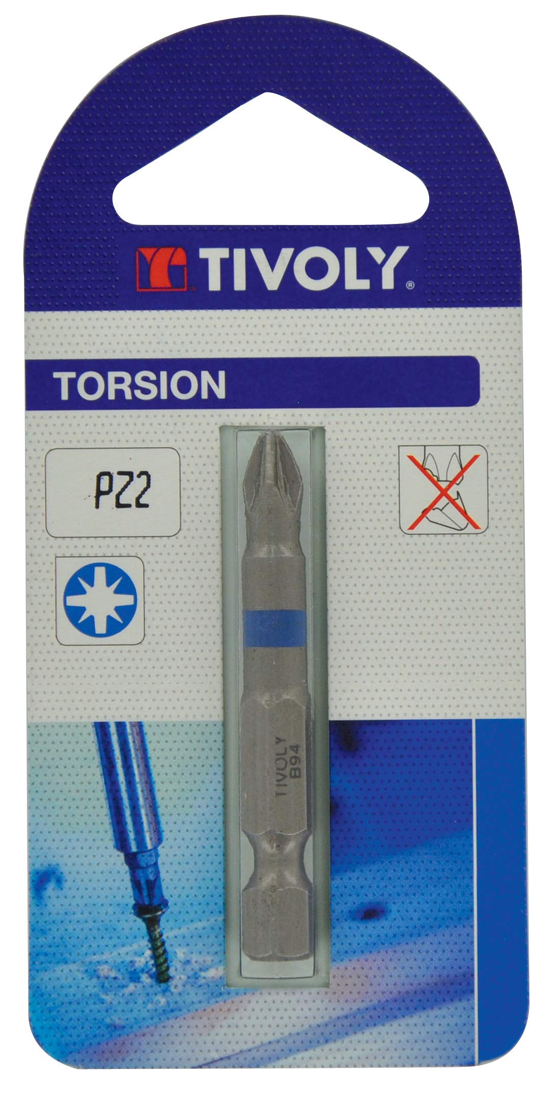 TIVOLY 11520720200 Torsion Bit, Grey