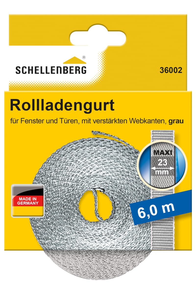 Schellenberg 36002 Roller Shutter Belt 23 mm / 6 m Grey