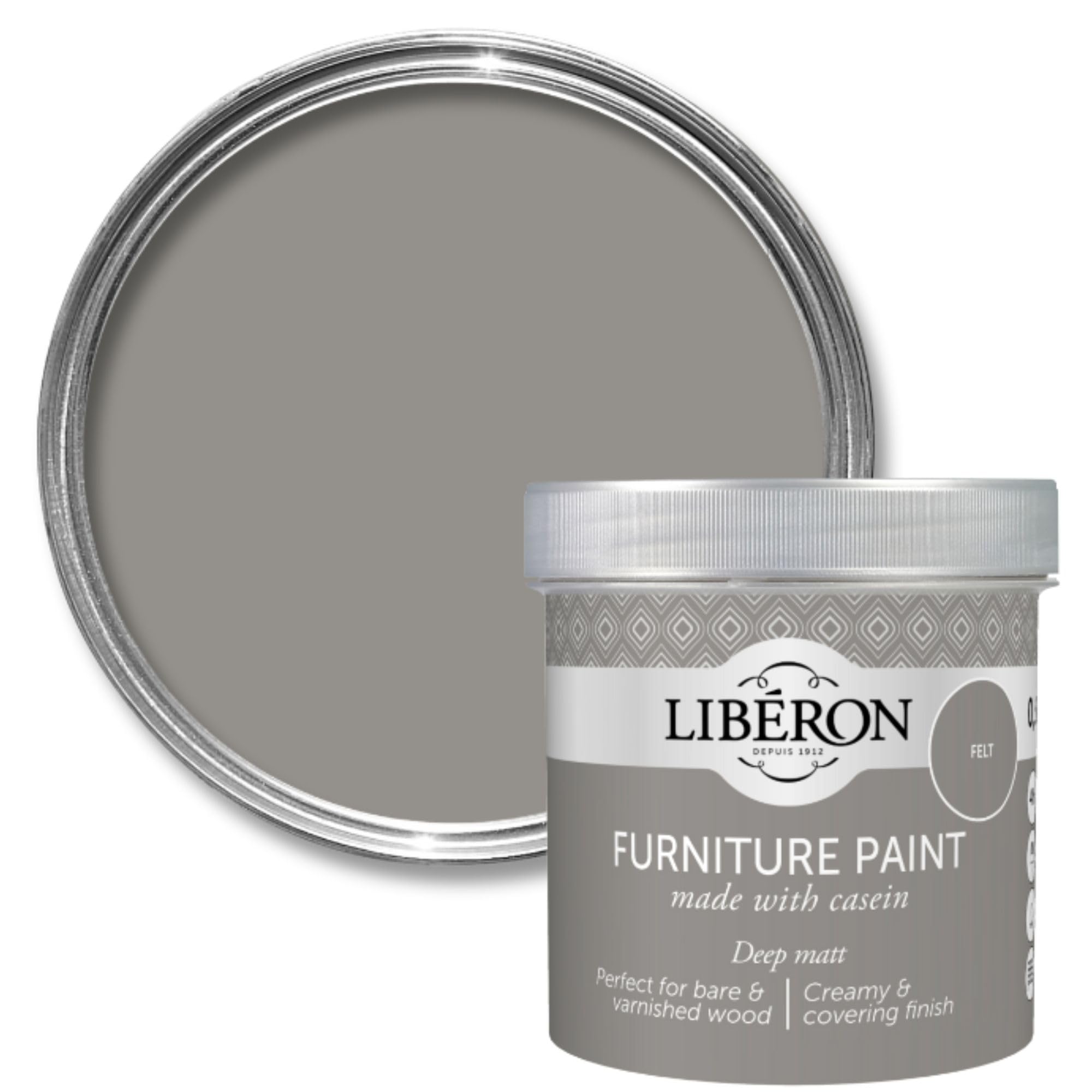 Libéron Furniture Paint - Casein-Based - Ultra Matt - High Coverage - Timeless Look - Felt Matt 500ml