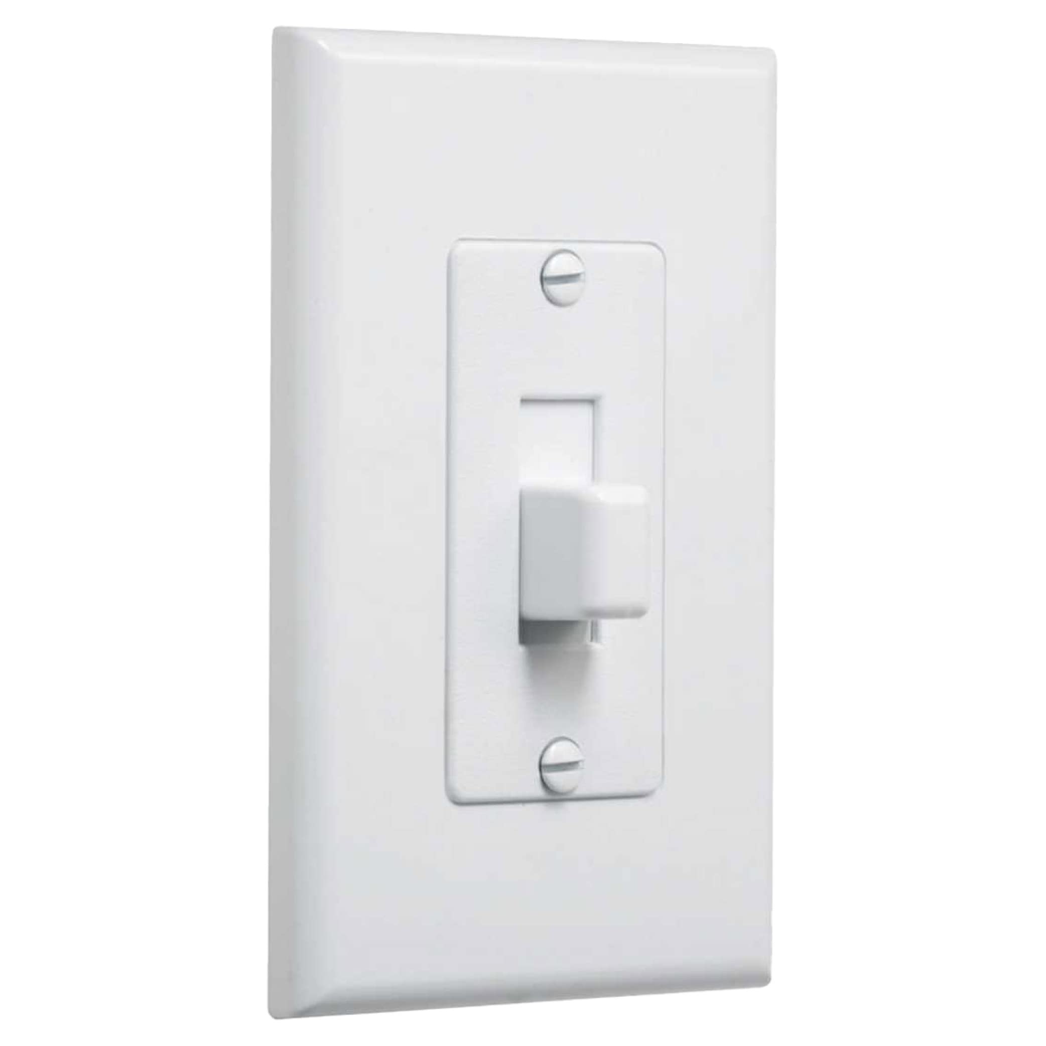 Taymac MW2570W Decorator Cover Nonmetallic Wallplate, One Toggle Switch Cover-Up, Single Gang, White Smooth, 5-Pack