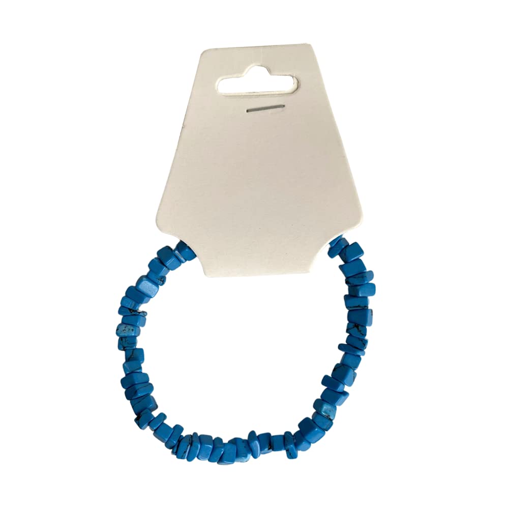 VIE Gemstone Chip Stretch Bracelet (Turquoise)