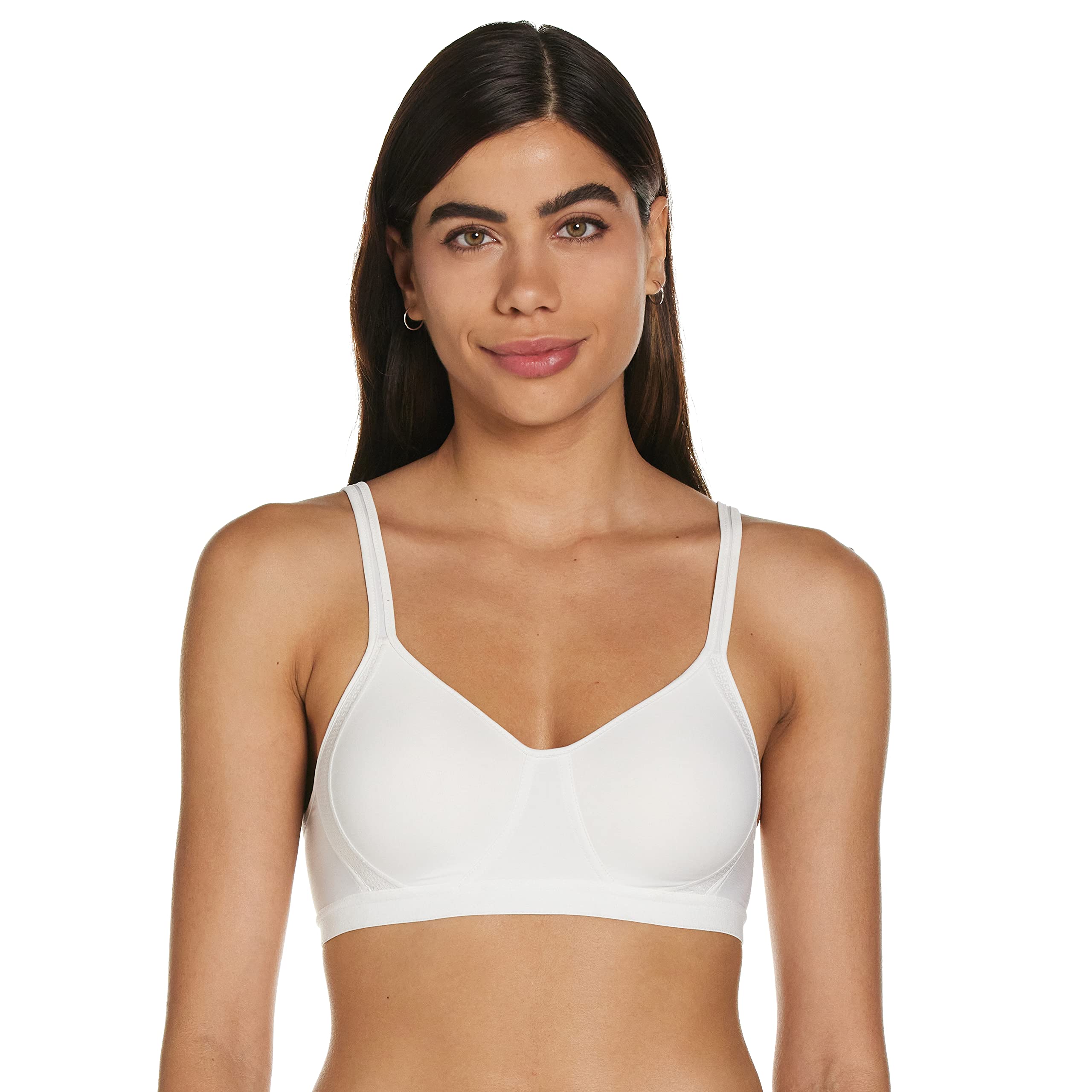 Hanes Women's X-Temp Wireless Cooling Mesh, Full-Coverage, Convertible T-Shirt Bra, White Colour, L