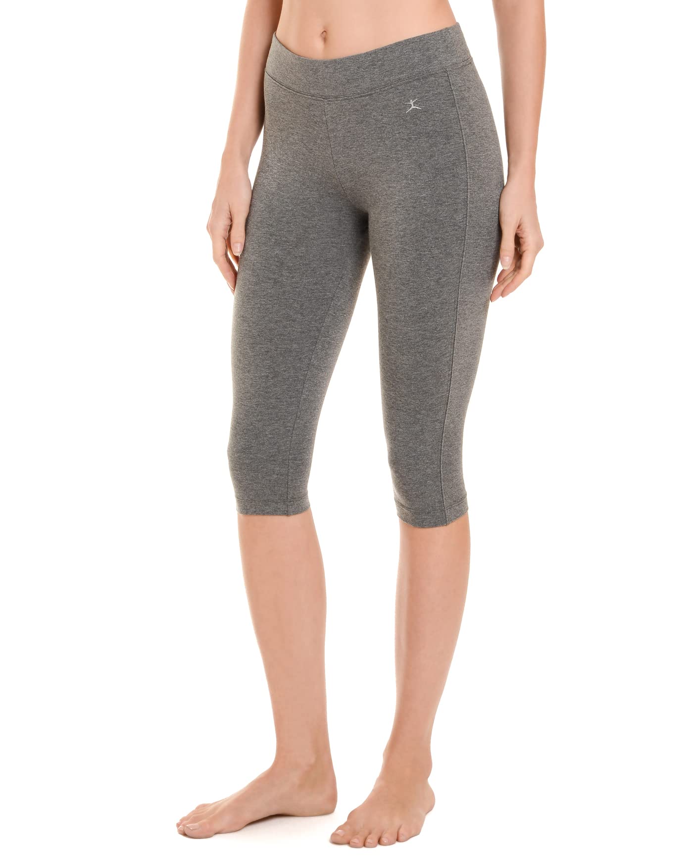 Danskin Women's Capri Legging,Heather Grey,X-Small