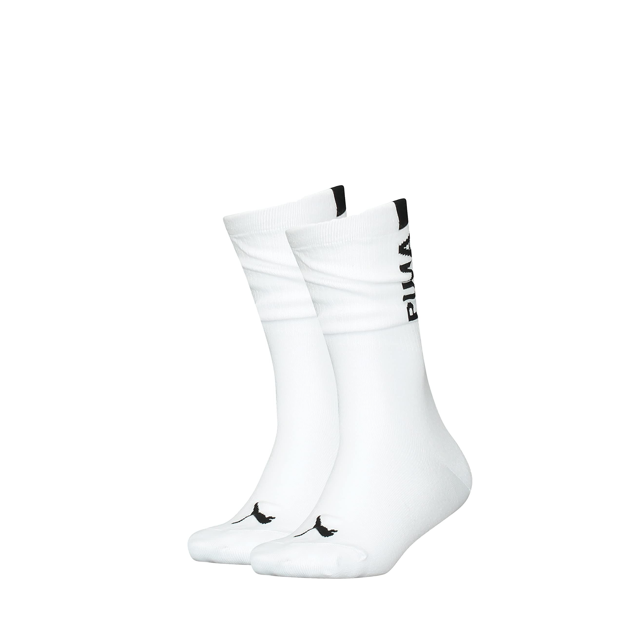 PUMA Women's Hosiery Drop Socks, White/Black, 39-42