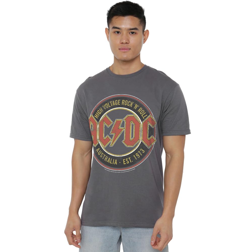 ACDC Est. '73 Unisex T Shirt, Charcoal, Large