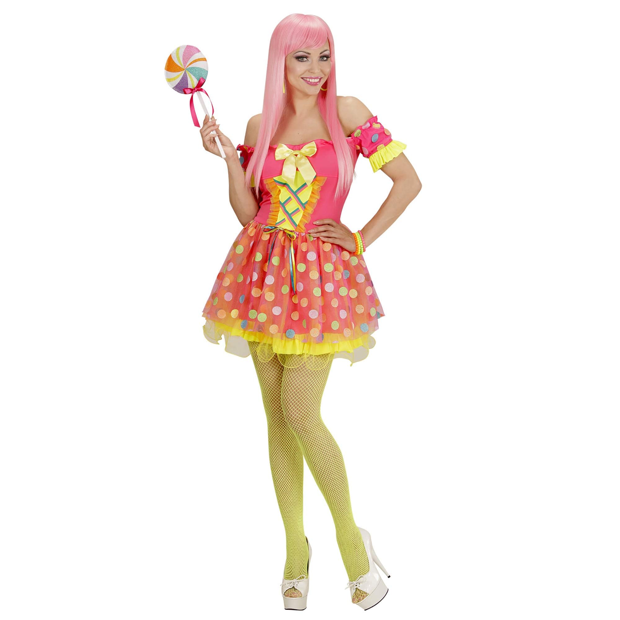 Widmann 49193 - Adults' Candy Girl, Dress and Lollipop