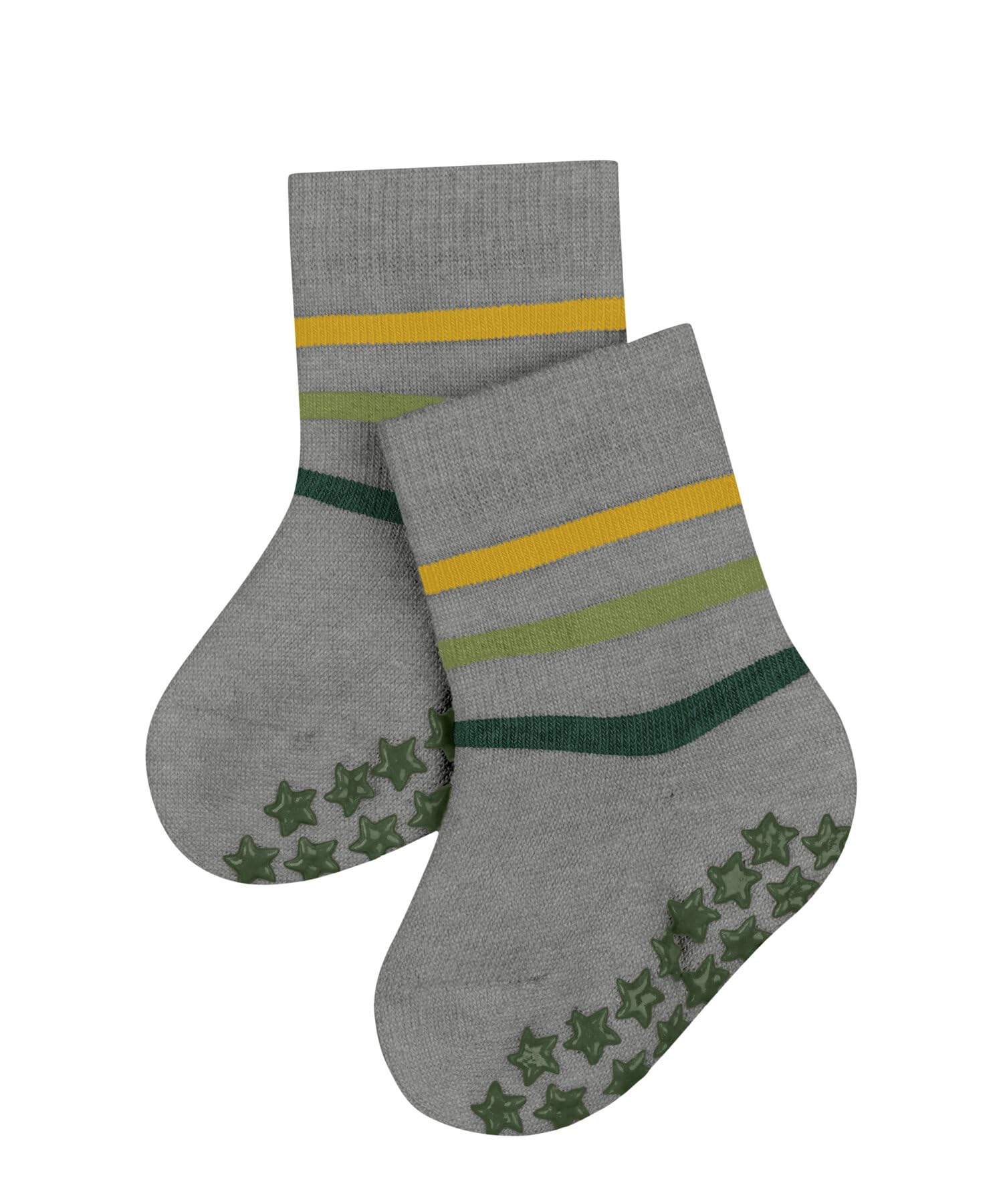 FALKE Unisex Baby Multi Stripe B Hp Cotton Grips On Sole 1 Pair Grip socks, Grey Light Heather 3223, 1-6 months