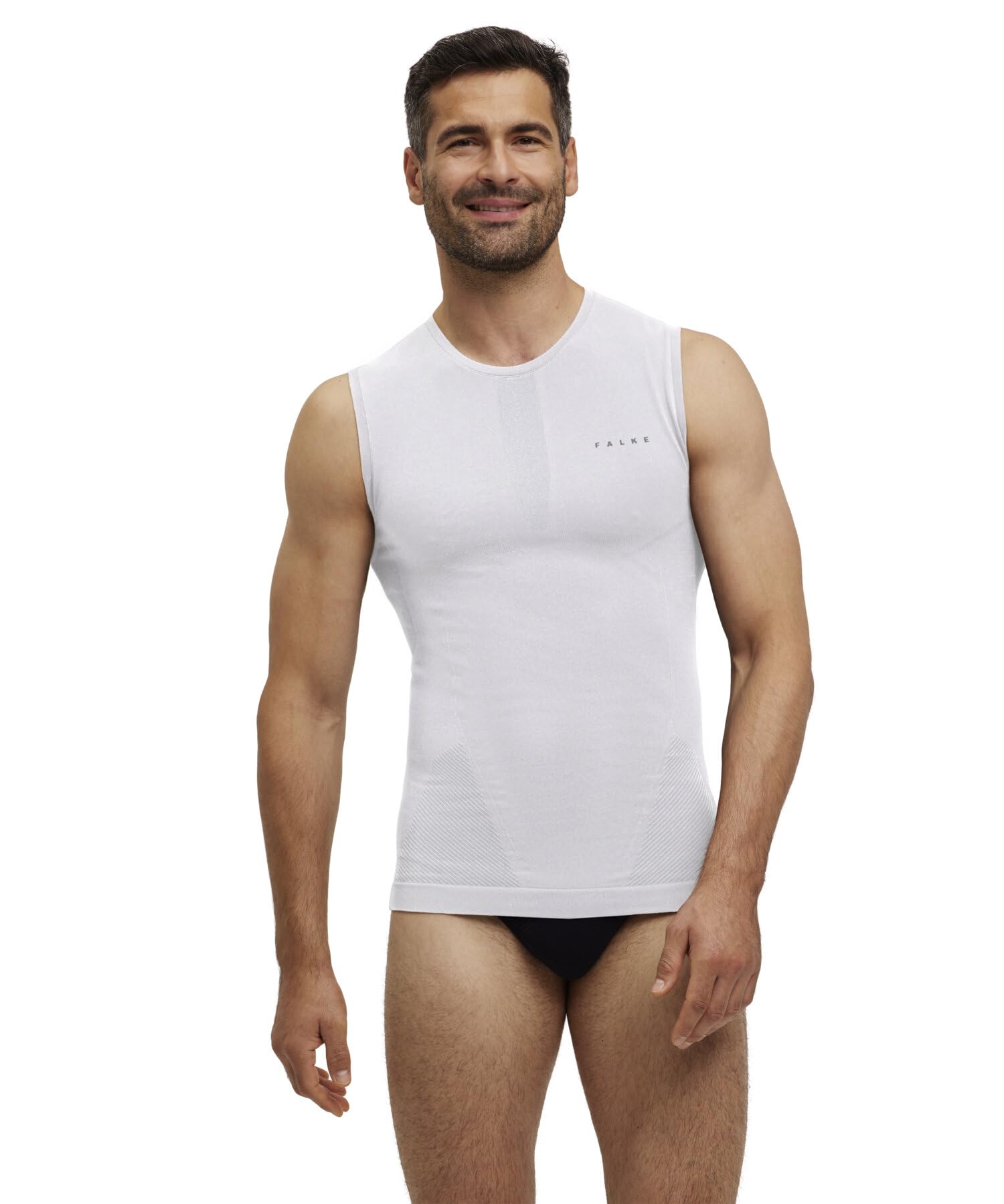 FALKE Men's Warm M S/l Sh Functional Yarn Quick Dry 1 Piece Base Layer Top, White 2860, S