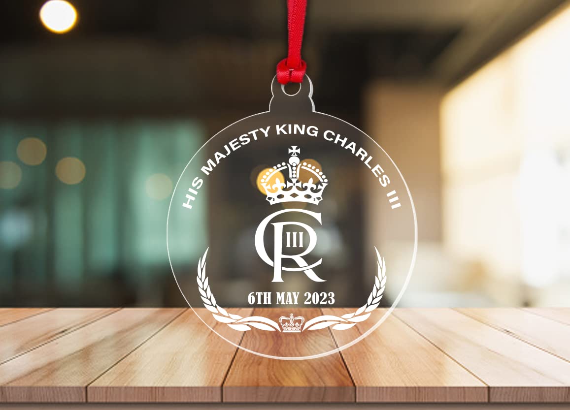 Handmade By Stukk HRH Royal Highness King Charles III Coronation Bauble Commemorative Keepsake