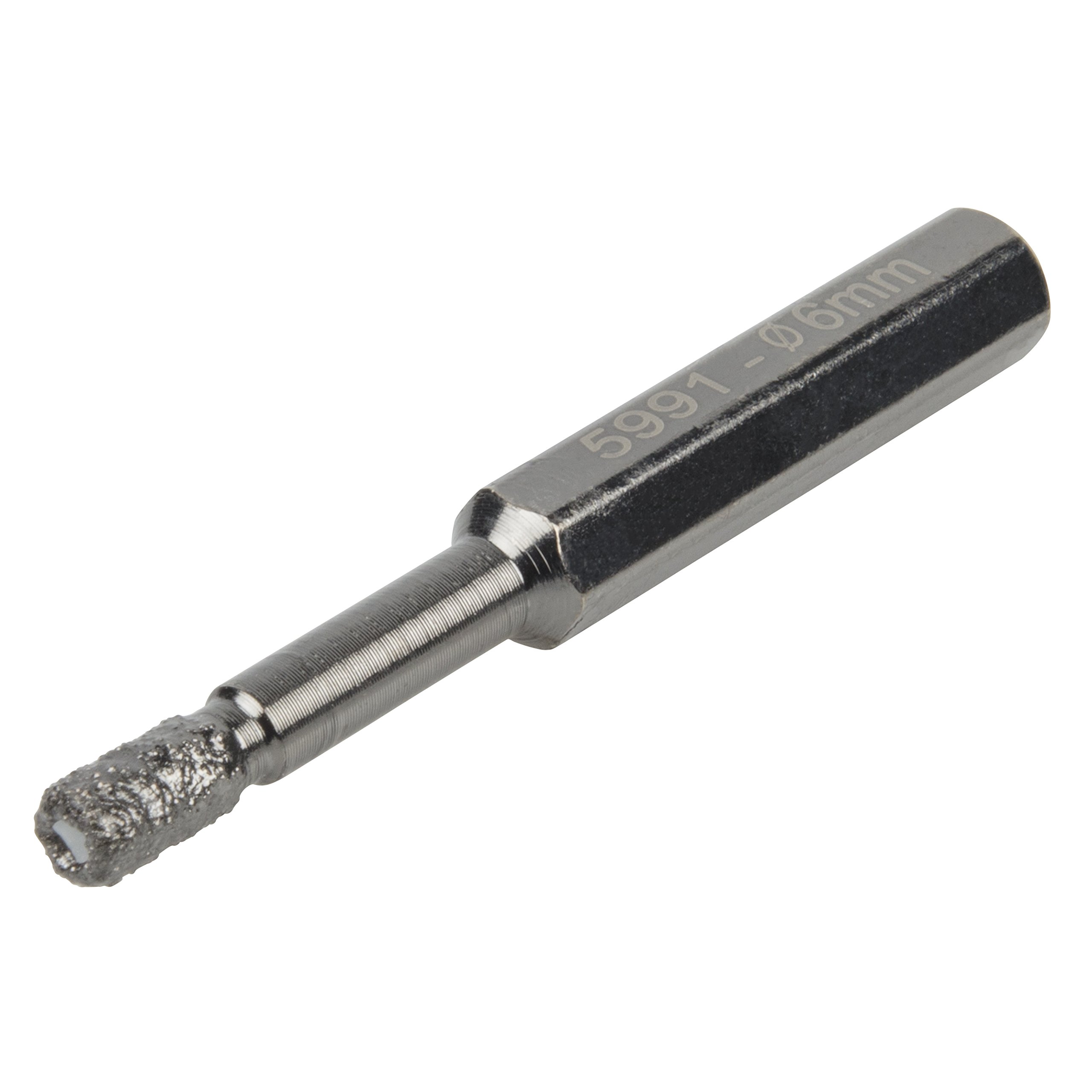 wolfcraft Dry Drill Bit, Diamond Coated, Hexagon Shank, Ø 6 mm I 5991000 I for Dry Drilling into Tiles, fine Stoneware and Ceramics