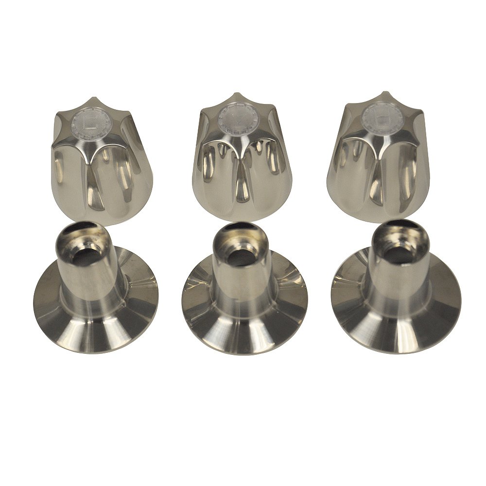 Danco Bath Tub and Shower 3-Handle Remodeling Trim Kit for Price Pfister Verve, 3-Handle, Brushed Nickel, 1-Pack (81429)