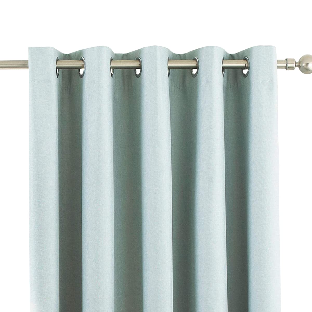 Riva Home Eclipse Blackout Eyelet Curtains, Polyester, Duck Egg Blue, 90" x 72" (229 x 183cm)