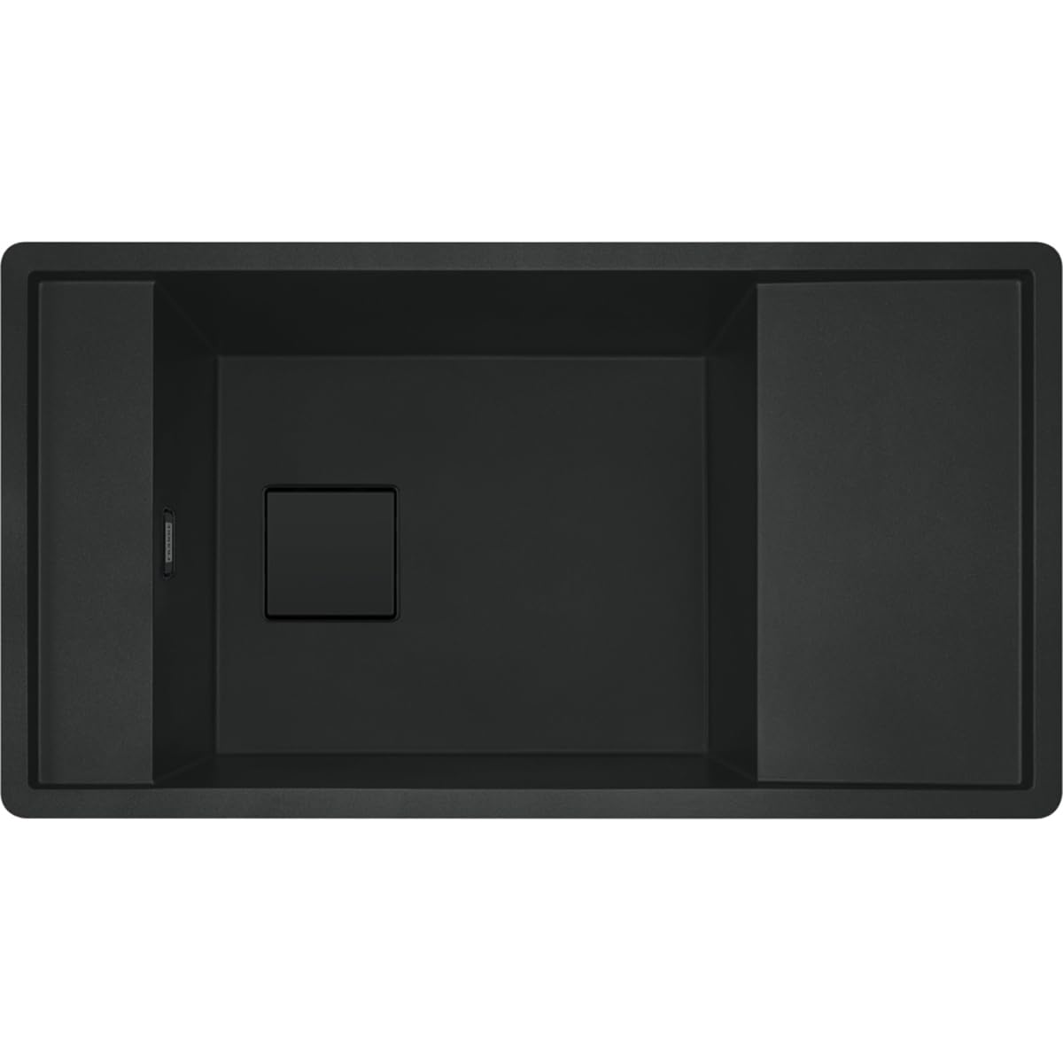 Franke Kitchen Sink Made of Granite (Fragranite) with a Single Bowl Fresno FSG 611-88 - Black matt/Black Outflow - 114.0721.148