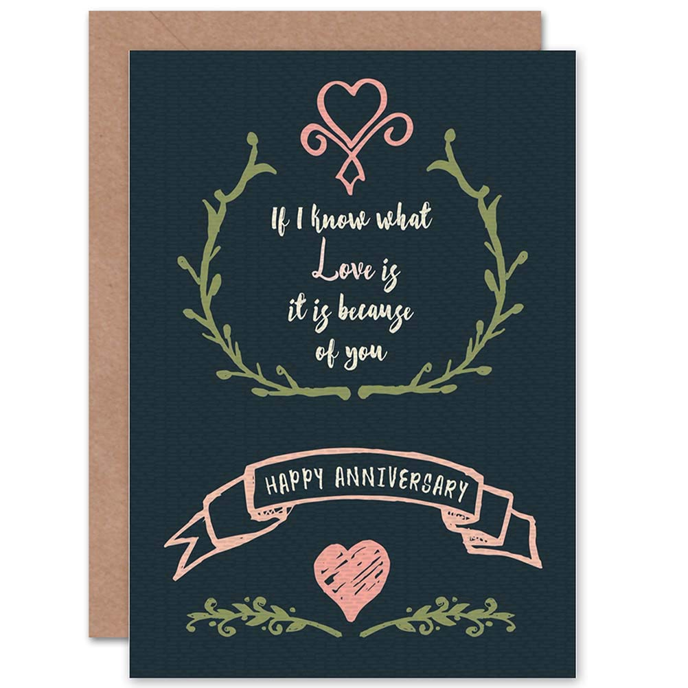 Wee Blue Coo CARD GREETING ANNIVERSARY HAPPY KNOW LOVE ROMANTIC HEART GIFT