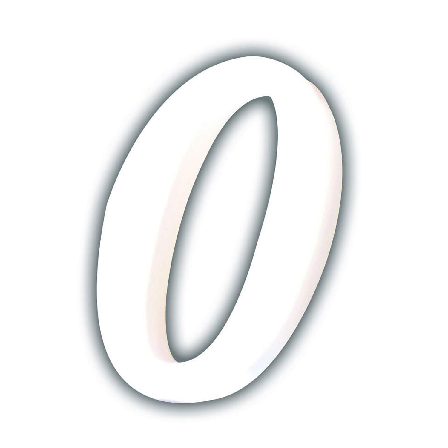 Décopatch - Ref AC340O - Papier-Maché Letters & Numbers - Little Number "0" - Fun to Decorate Using Décopatch Papers, Glue & Varnish, 1.5 x 7.5 x 12cm - White