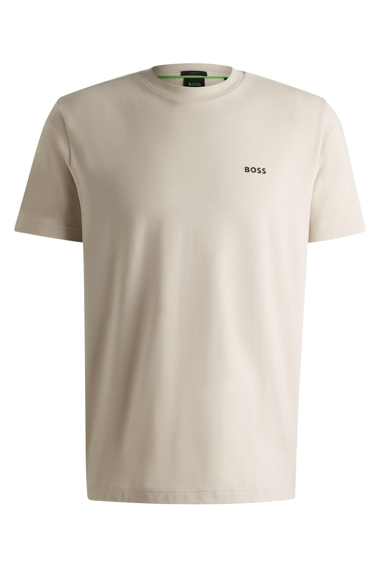 BOSS Mens Logo T-Shirt Open Beige 284 S