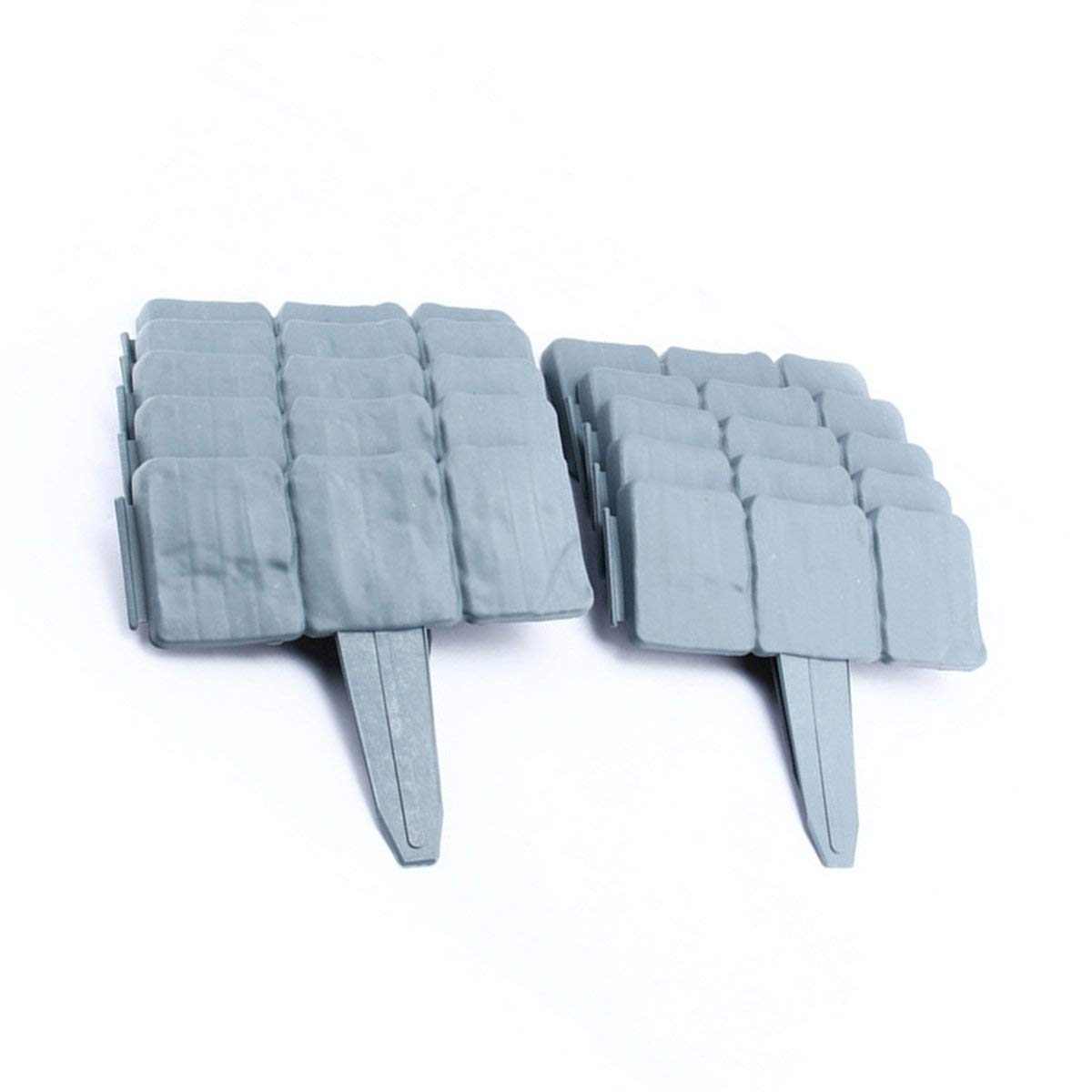 10 Pack Cobbled Stone Effect Garden Lawn Edging Plant Border