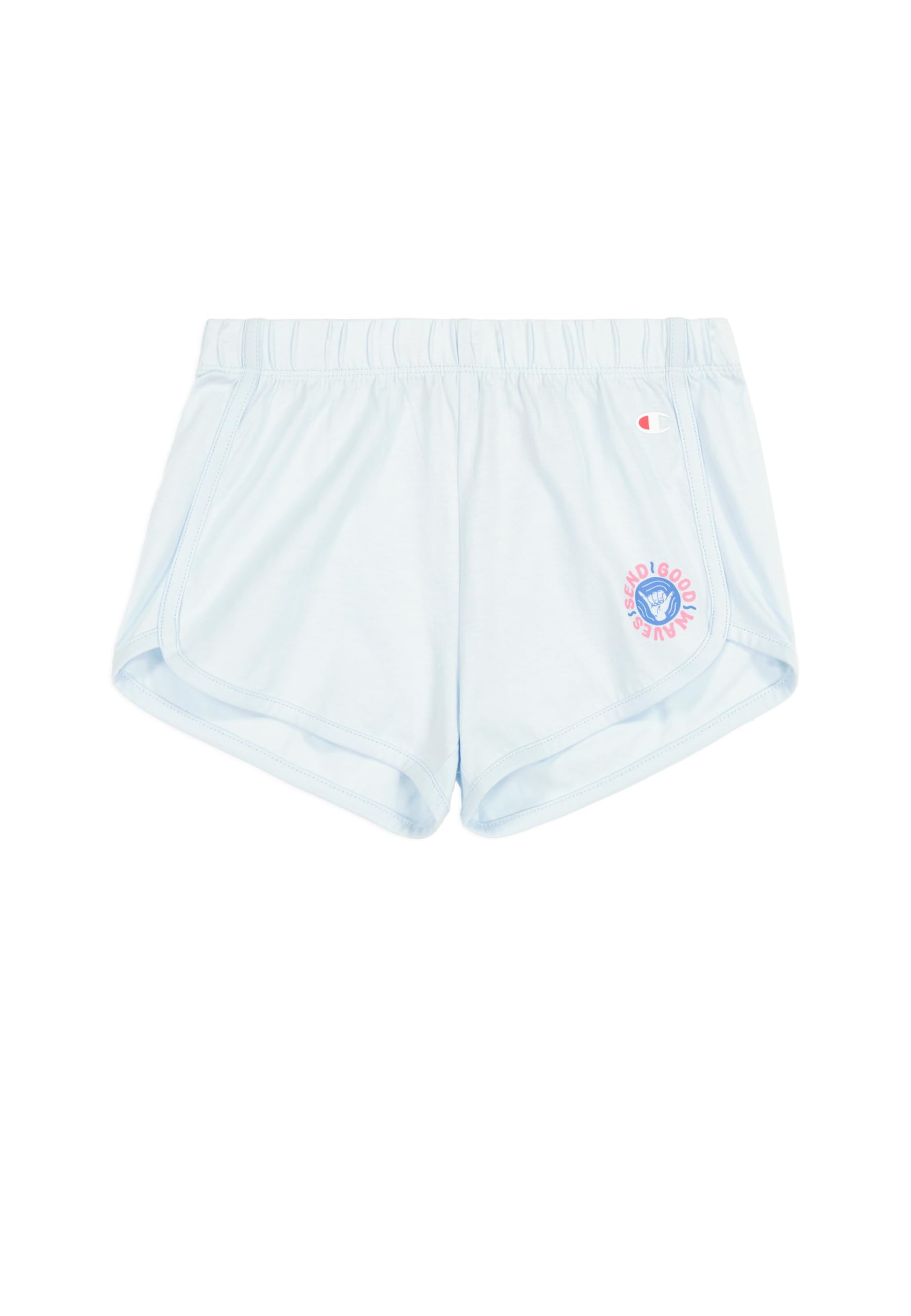 Champion Girl's Legacy Girl - Graphic Shorts, Blue (BS187), XL