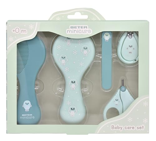 Beter - Baby Care Set, 5 Piece Baby Grooming Kit, Ideal for Newborn - Seal Figure