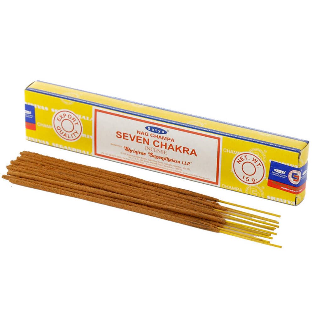 Satya Sai Baba Nag Champa Seven. Chakra Incense Sticks Agarbatti | Export Quality