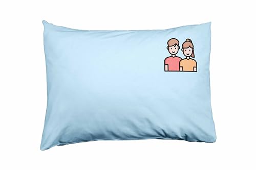 Bona Basics, Decorative Cushion Cover, Decorative Cushion Cover, Home Decoration, for Sofa, Cafe, Size: 50 x 35 cm, Colour: Light Blue