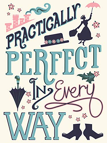 Disney, WDC100541, Mary Poppins - Practically Perfect in Every Way 60 X 80cm Canvas Print, Multi-Color, 60 X 80cm