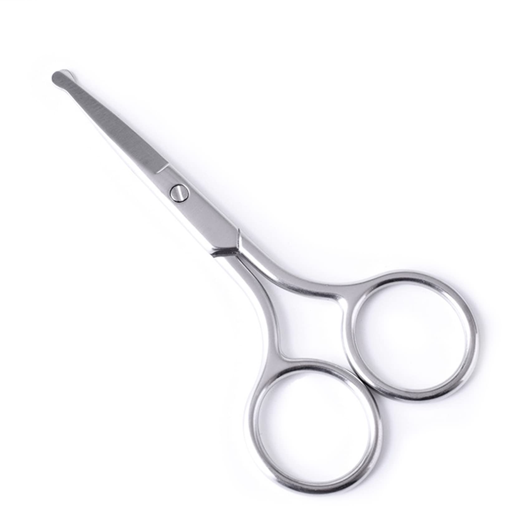 Olakin 9cm Nose Hair Scissors, Multipurpose Nose and Ear Rounded Tip Scissors, for Trimming Nasal Hair, Also for Grooming Eyebrows, Ear Hair and Beards
