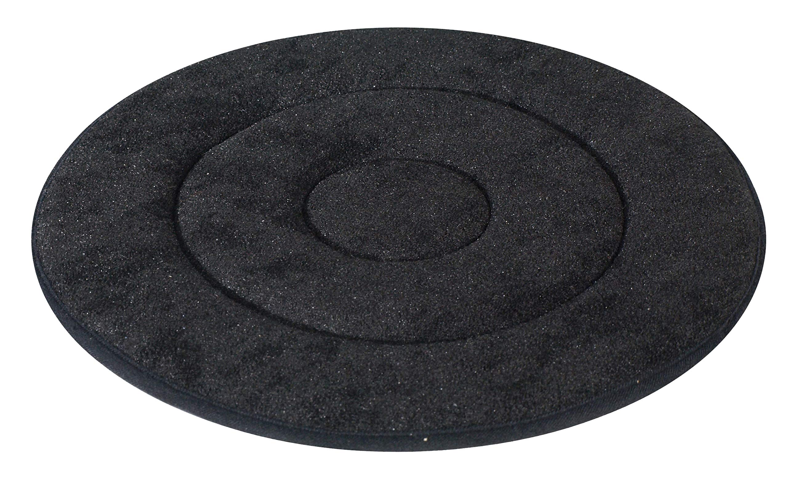 Car Cushion with Plastic Underside and Foam/Synthetic Fur Padding/Anthracite