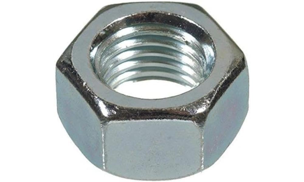 Merriway BH03667 (50 Pcs) Steel Full Hex Head Nut, M8 (5/16 inch) - Pack of 50 Pieces, Silver