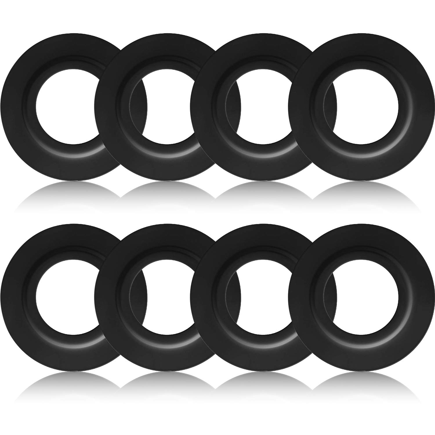 8 Pieces Metal Lamp Shade Reducer Ring for ES/E27 to BC/B22 Plate Light Fitting Lampshade Washer Adaptor Converter(Black)