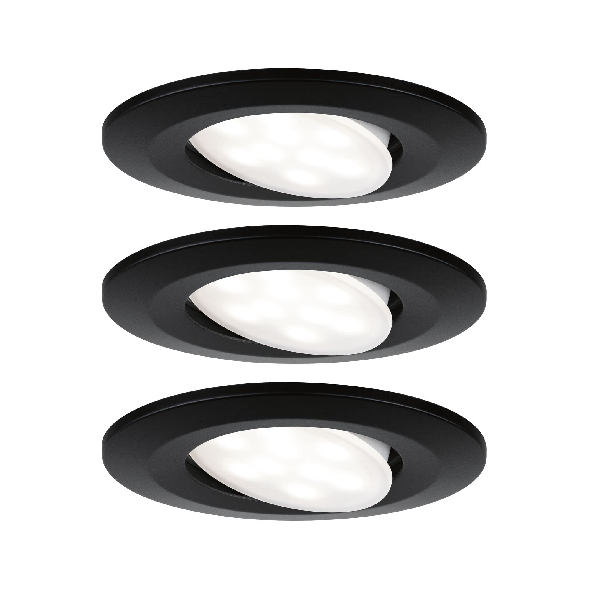 Paulmann Calla 999.91 Recessed Light LED IP65 Round 4,000 K 3 x 6.5 W Matt Black