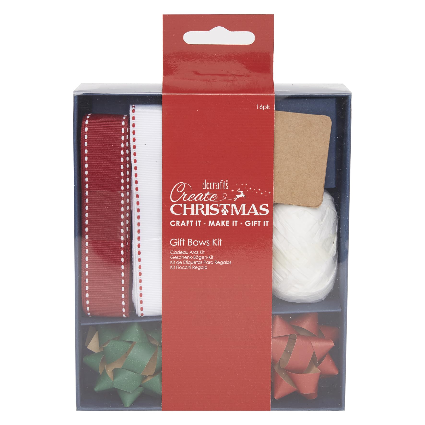 Create Christmas Gift Bows Kit Traditional, Embellish Gift Wrapping With A Bow, Ribbon, And Curling Ribbon, Finish Off With A Bow For Your Hamper Box with Cellophane or Wicker Basket Gift