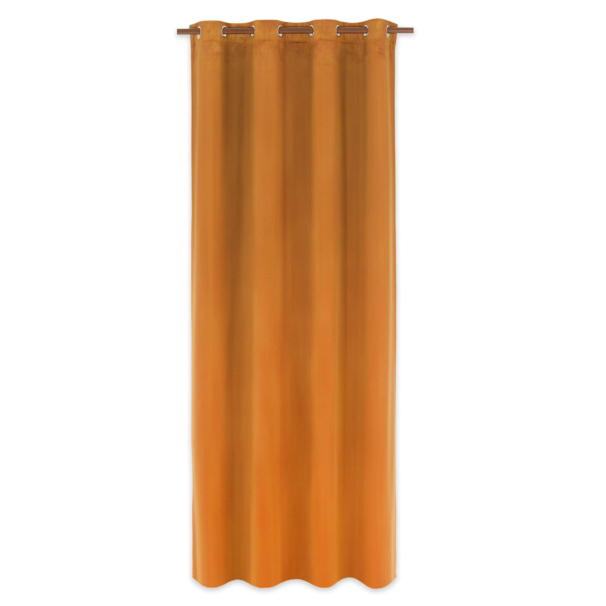 Deco Mex OTEDEC15 DECENT velvet curtains, 140 x 260 cm, polyester, yellow, normal size