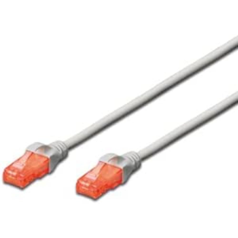 ewent CAT 6 U/UTP Patch Network Ethernet cable, transmission up to 1Gigabit, AWG 26/7, 2 RJ45 connectors. Ideal for fiber optic transmission with Gigabit/LAN regi, 2 m. White