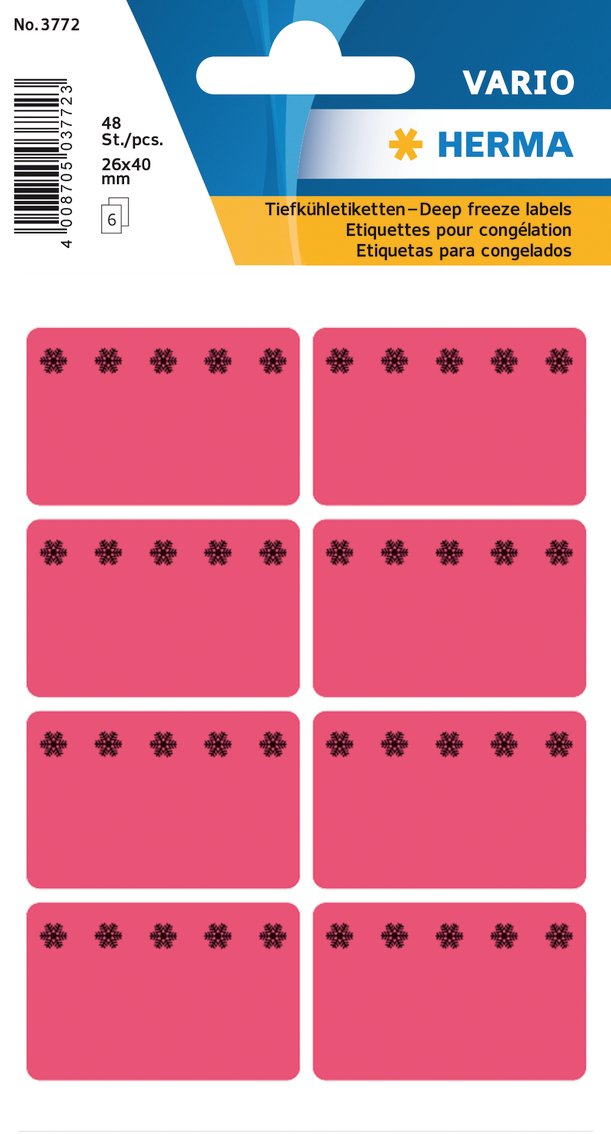 Herma zer Labels 26 x 40 mm red