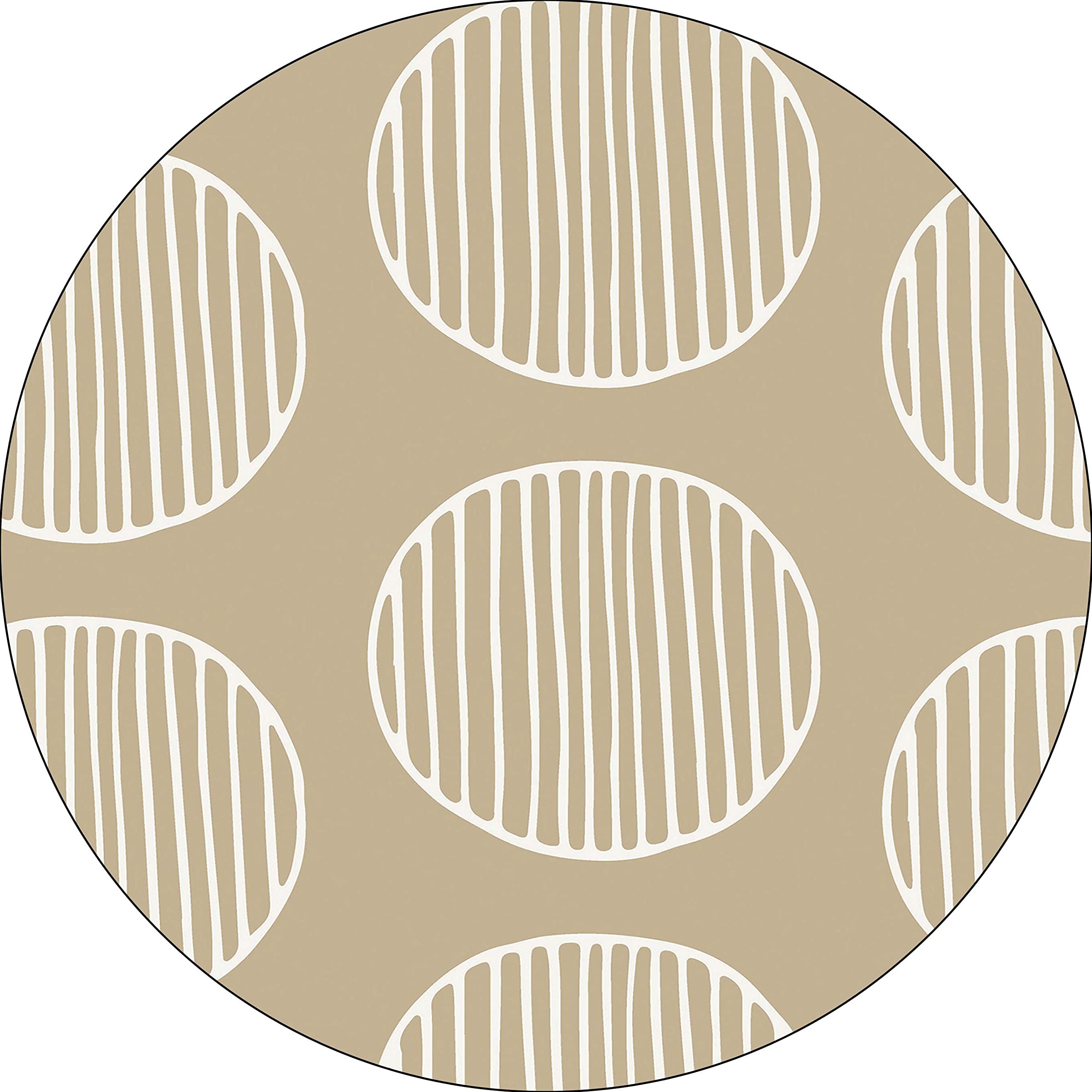 Bonateks, Round Digital Printed Mouse Pad, Non-Slip Base, for Office and Home, Diameter:22cm