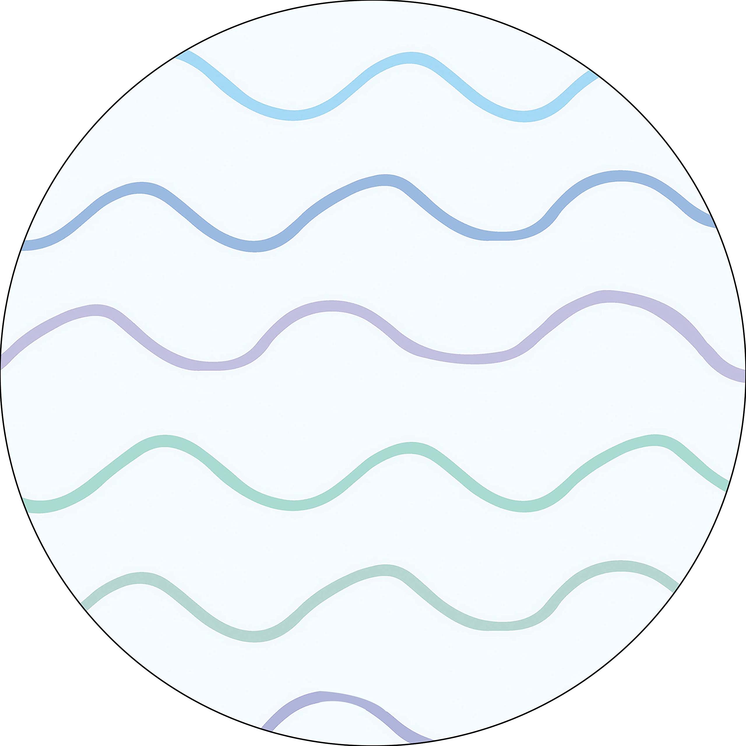 Bonateks, Round Digital Printed Mouse Pad, Non-Slip Base, for Office and Home, Diameter:22cm