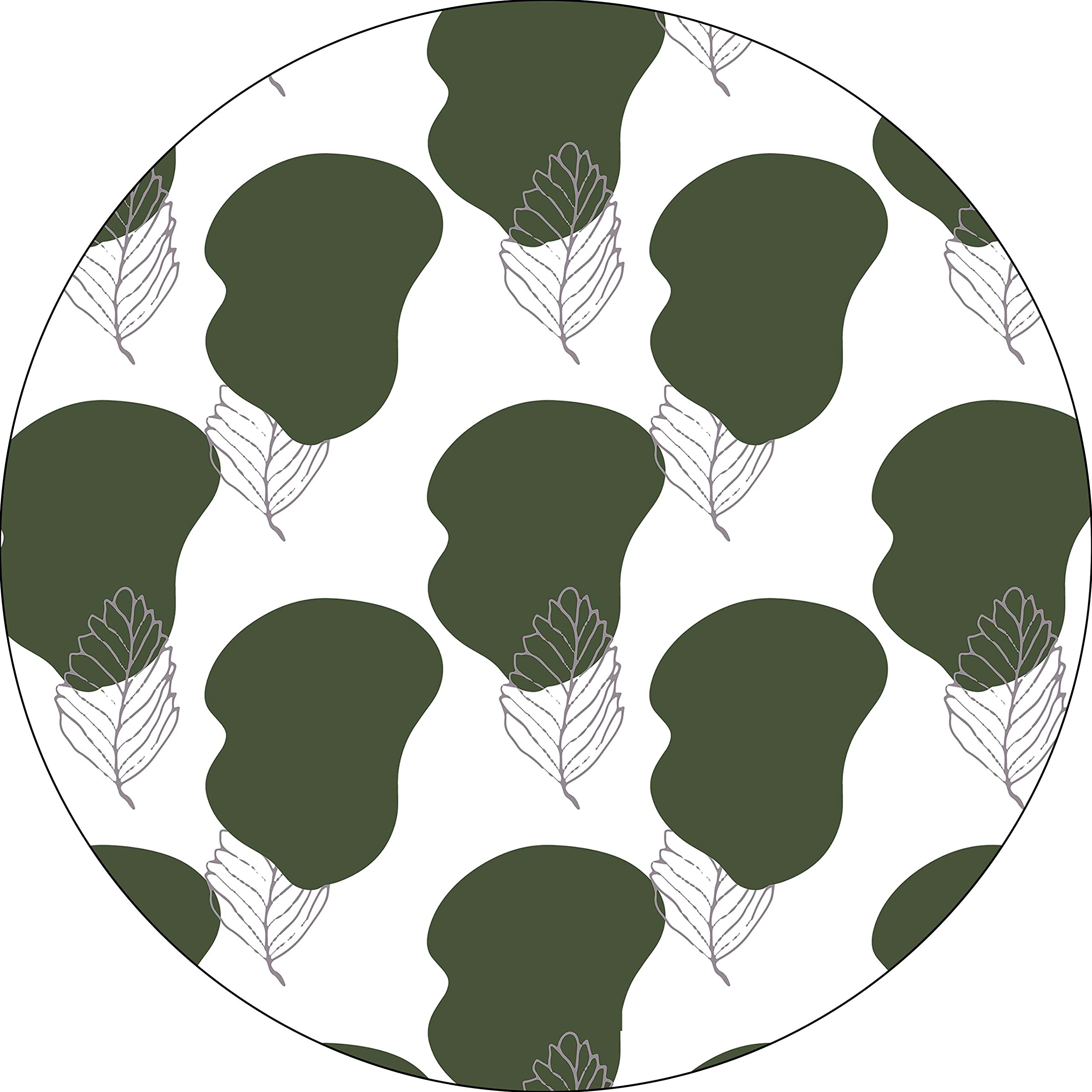 Bonateks, Round Digital Printed Mouse Pad, Non-Slip Base, for Office and Home, Diameter:22cm