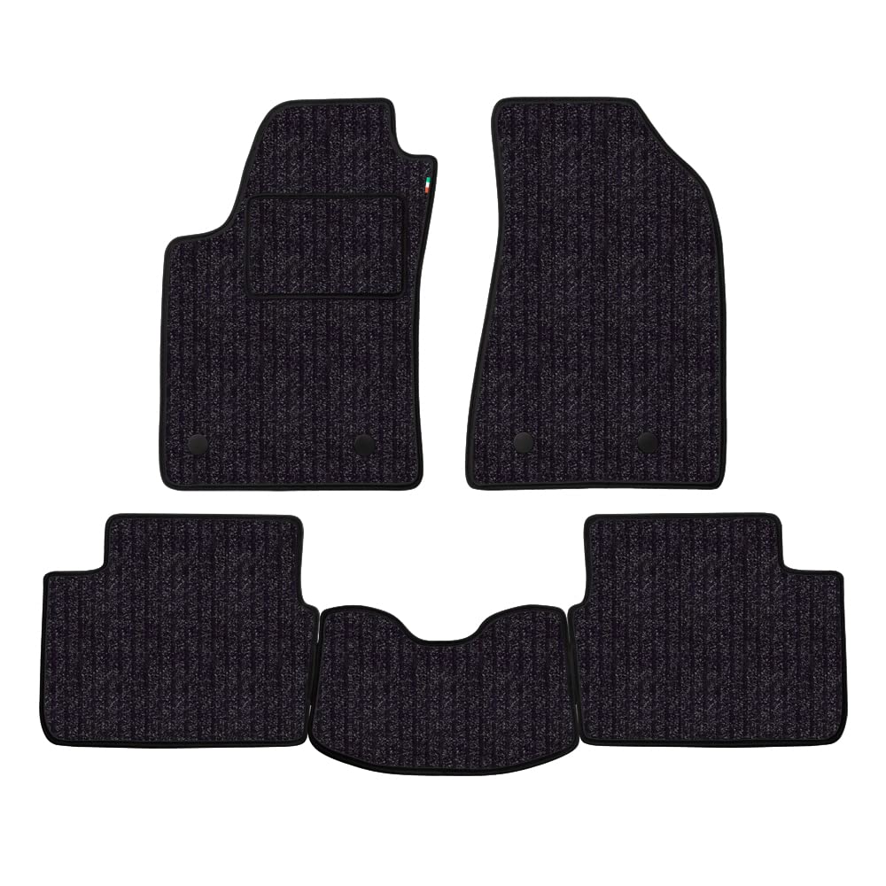 Floor Mat Set for Peugeot 206 Year of Manufacture 1998 to 2009 Non-Slip Fibre Floor Model in Anthracite