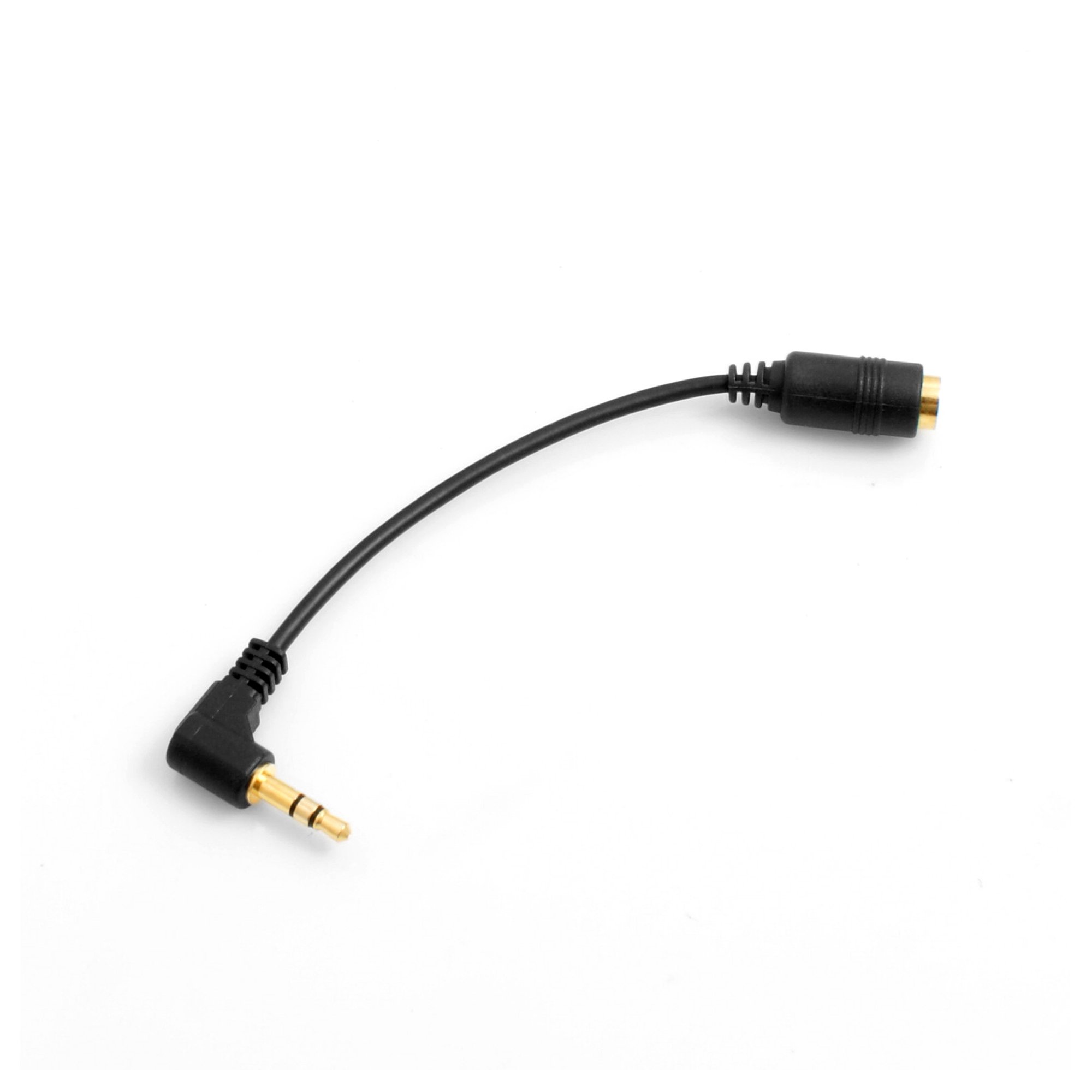 System-S Adaptor Cable 3.5 mm Jack AUX Stereo Angle Male to 3.5 mm Jack AUX Stereo Socket 3 Pin Female