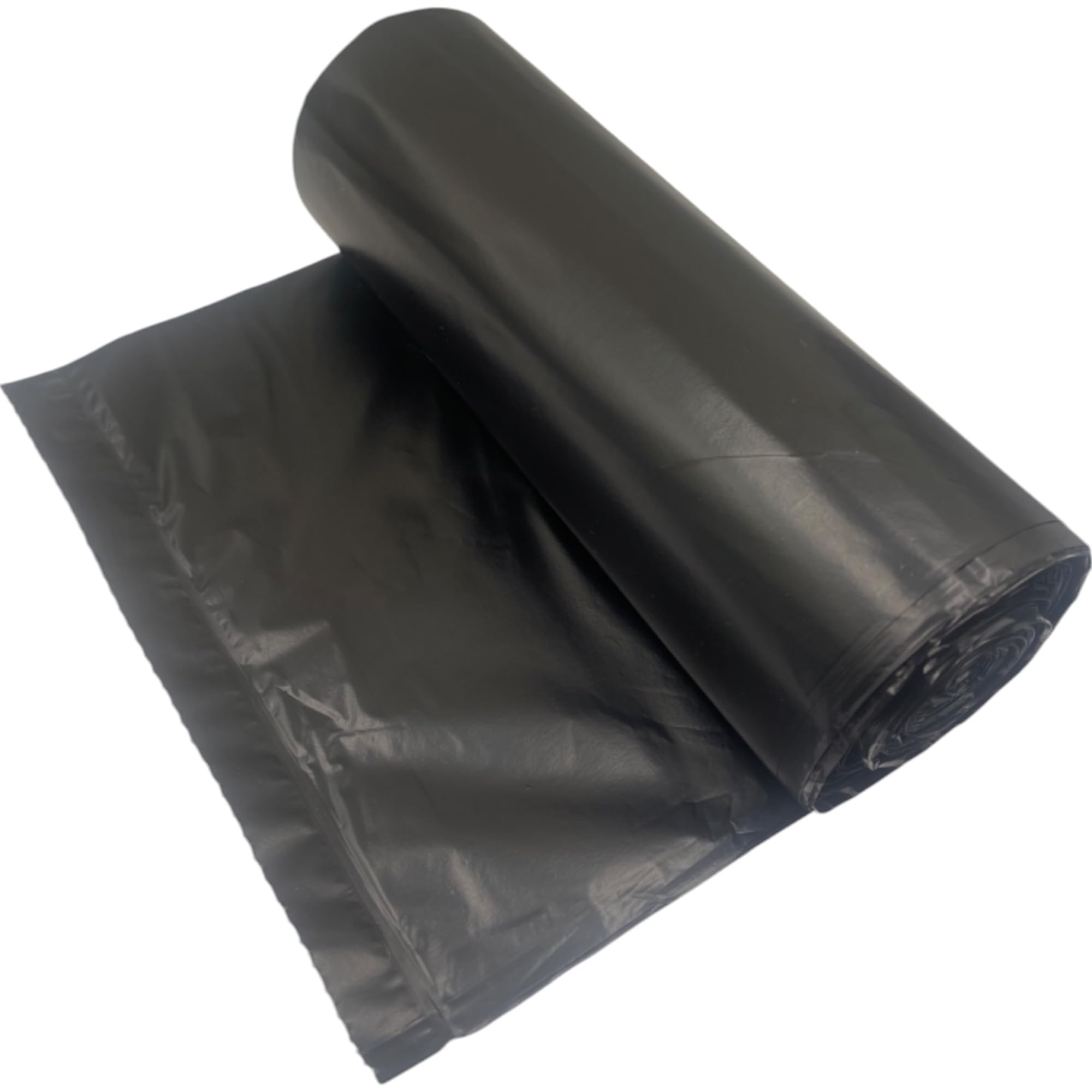 50L Lianpak Heavy Duty Extra Strong Bin Liners, FLAT-Top Large Refuse Sacks, 30 Microns, Recycled, Tear Resistant, Kitchen, Household, Commercial Use, Black (Pack of 50, 50L 30um)