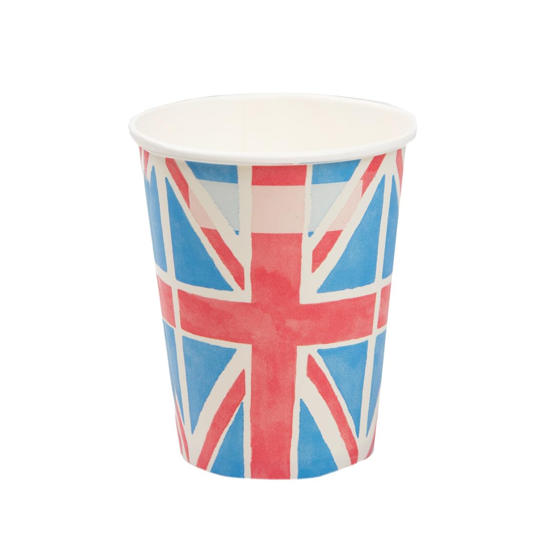 Talking Tables Royal Union Jack Flag Disposable Paper Cups-Recyclable Tableware for The Coronation, King Charles, Street Parties, Eurovision British Occasions-8 Pack, BRITCUPS