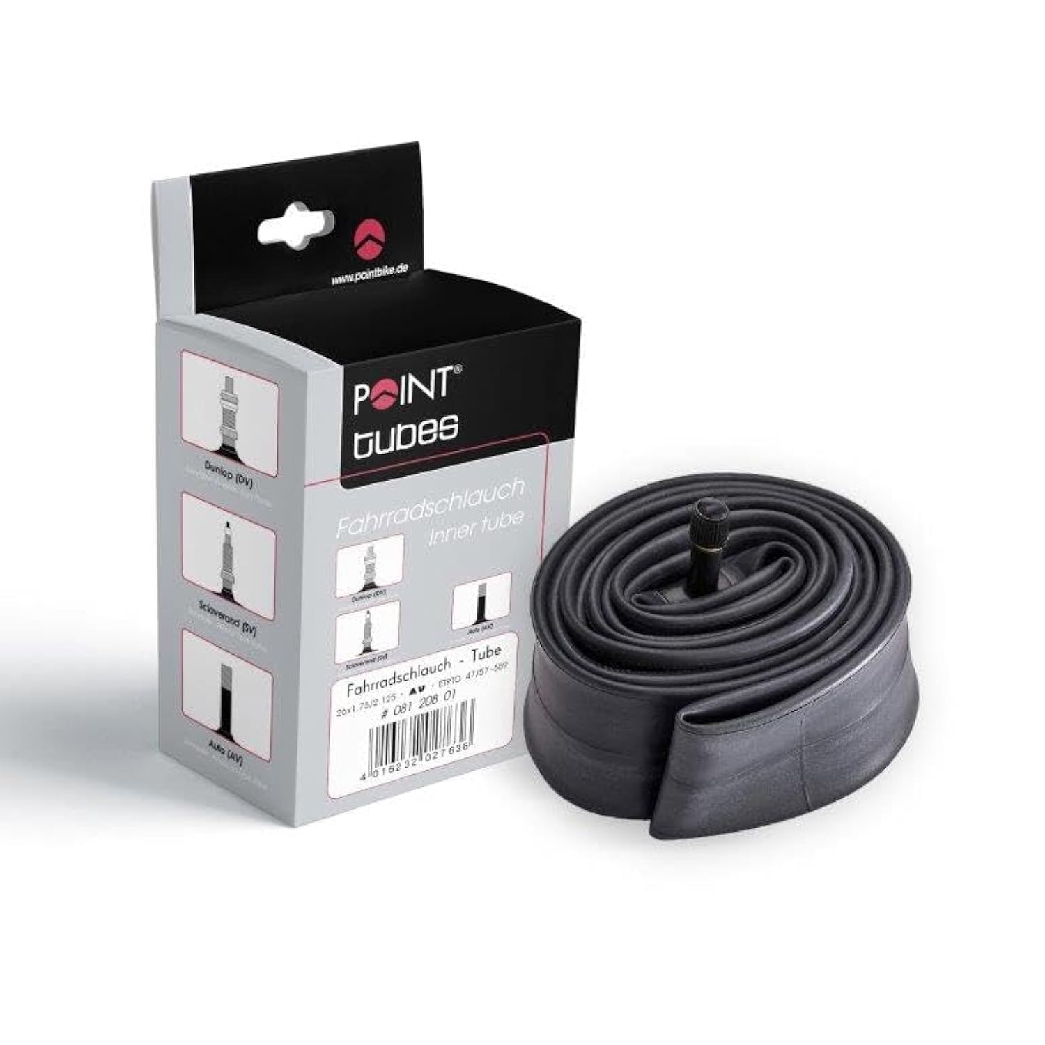 Point Schrader Hose 27.5 Inch X1.9/2.5 Black 27.5 Inch