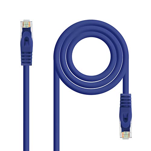 Monkey Ladder Ethernet Cable RJ45 LSZH Cat.6A UTP AWG24, 100% Copper, Allogen-Free, Blue, 1.0mts Patch Cord