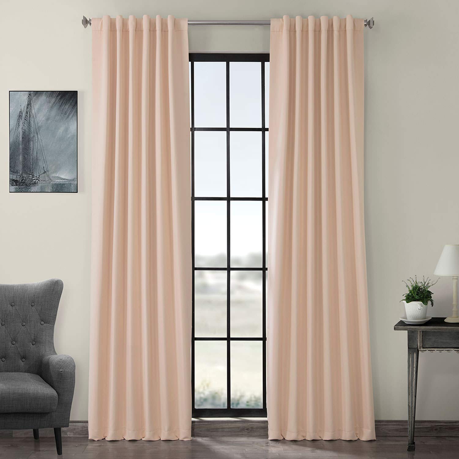HPD Half Price Drapes Curtain For Room Darkening 50 X 120 (1 Panel), BOCH-141314-120, Bellini Peach