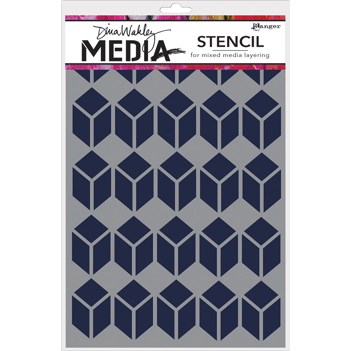 Ranger MDS52449 Dina Wakley Media Stencils, Multi-Colour, 9 x 6-Inch